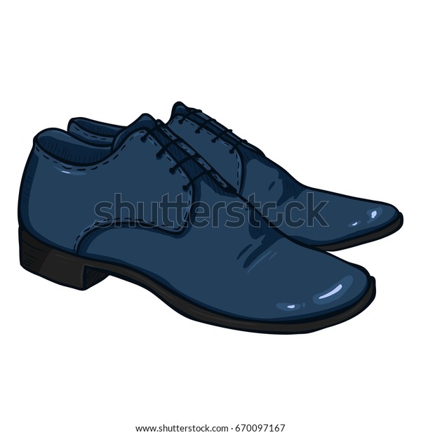 Vector Cartoon Illustration Pair Blue Leather Stock Vector (Royalty ...
