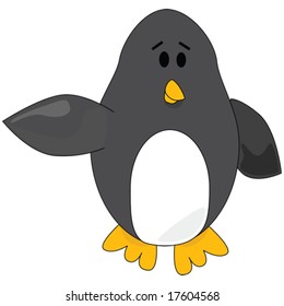 Vector cartoon illustration of a penguin. For jpeg version, please see my portfolio.