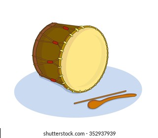 Vector Cartoon Illustration Of A Ramadan Drum