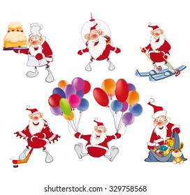 Vector Cartoon Illustration of Santa Claus for you Design