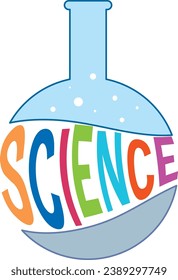 Vector cartoon illustration of science lab tools and equipment