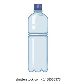 Vector Cartoon Illustration - Small Plastic Bottle.