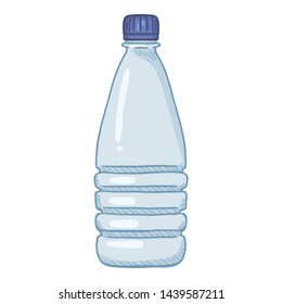 Vector Cartoon Illustration - Small Plastic Bottle.