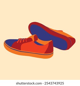 Vector cartoon illustration of sneakers