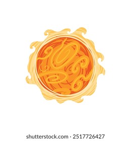 Vector cartoon illustration of the Sun. Hand drawn doodles of the solar system.