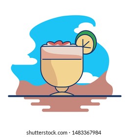 Vector Cartoon Illustration Of Suspiro De Limeña Isolated