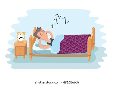 Man Sleeping Cartoon Images, Stock Photos & Vectors | Shutterstock