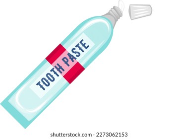 Ilustración de dibujos animados vectores una pasta dental