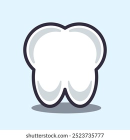 Vector cartoon illustration of tooth. Vector cartoon Illustration suitable for poster, brochure, web, mascot, sticker, logo and icon.