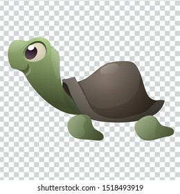 Vector cartoon illustration of a turtle.