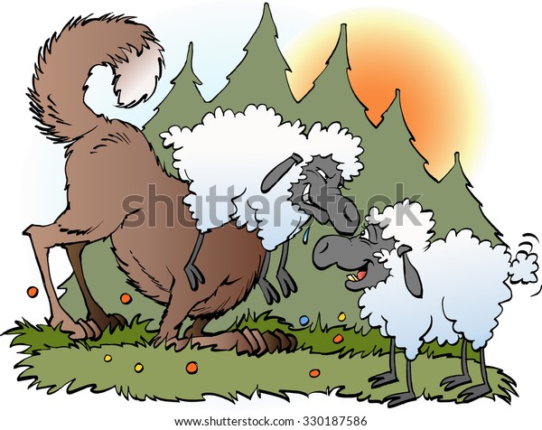sheep dog wolf cartoon