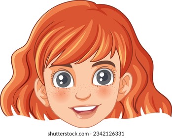Red hair girl vector free download