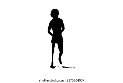 Vector Cartoon Illustrations Of a man With Disabilities Free Vector and PNG