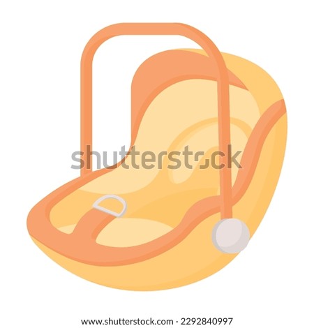 Vector cartoon image of a baby carrier. The concept of parenting and caring for a child. Add elegant elements to your design.