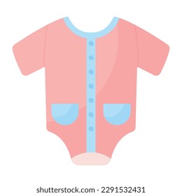 Vector cartoon image of baby clothes. The concept of children, taking care of the baby. Cute design elements.