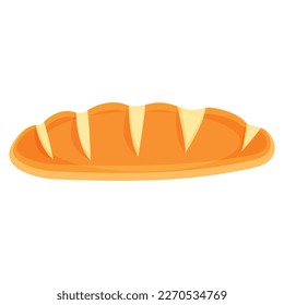 Vector cartoon image of a bakery product. Bread. Baking from flour. The concept of cooking and delicious food. An element for your design
