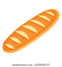 Vector cartoon image of a bakery product. Bread. Baking from flour. The concept of cooking and delicious food. An element for your design