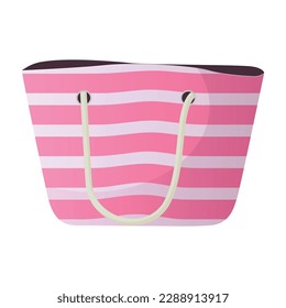 Vector cartoon image of a beach summer bag. The concept of summer and recreation. An element for your design