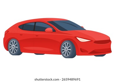 Imagen de dibujos animados de Vector de un coche y ruedas con neumáticos. Concepto de servicio de coche y reparación de coches. Elemento para su diseño.