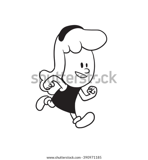 Vector Cartoon Image Cute Little Girl Stock Vector Royalty Free