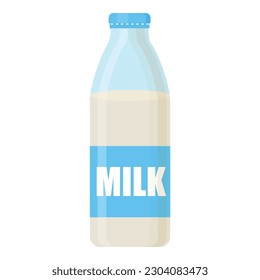 Vektorgrafik von Milchprodukten. Ein Behälter mit Milch. Das Konzept eines gesunden Lebensstils und einer gesunden Küche. Ein Element für Ihr Design.