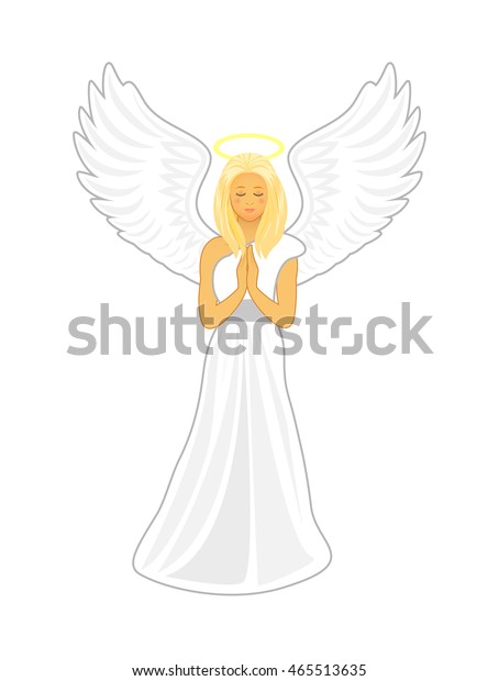 Vector Cartoon Image Female Angel Angel Stock Vector Royalty Free 465513635 Shutterstock