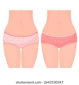 Vector de dibujos animados Imagen del cuerpo femenino y la ubicación del útero. Concepto de estudio corporal. Elemento para su diseño