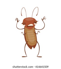 Cockroach Holds Insecticide Balloon Vector Illustration Stock Vector ...