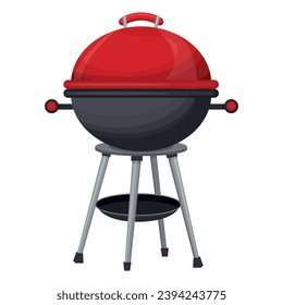 Imagen vectorial de una parrilla. El concepto de barbacoa con vecinos o de excursión. Elementos para su diseño.