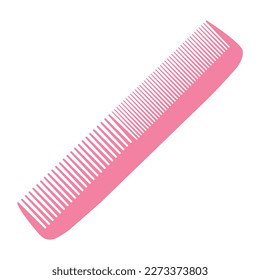 Vector cartoon image of a hairdressing comb for a beauty salon. The concept of self-care and beauty services. Cute elements for your design.