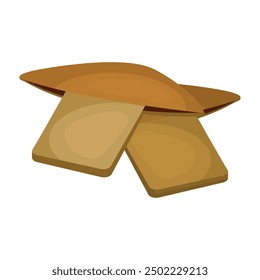 Vector cartoon image of hamburger ingredient. Mushrooms. Fast food and tasty food concept. Elements for your design. Banner for website, leaflets, etc.