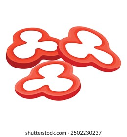 Vector cartoon image of hamburger ingredient. Red pepper. Fast food and tasty food concept. Elements for your design. Banner for website, leaflets, etc.