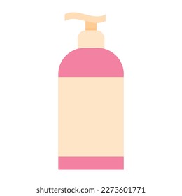 Vector cartoon image of jars with hair care products. Shampoo, mask. The concept of self-care and cosmetic services. Cute elements for your design.