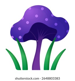 Vector cartoon image of magical plants and flowers. Concept of magical plants for potion making and witchcraft. Magic forest. Element for your design