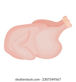 Vector cartoon image of meat products. The concept of farm fresh meat, smoked sausages, etc. Cooking and selling elements for your design.