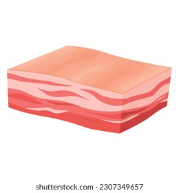 Vector cartoon image of meat products. The concept of farm fresh meat, smoked sausages, etc. Cooking and selling elements for your design.