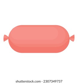 Vector cartoon image of meat products. The concept of farm fresh meat, smoked sausages, etc. Cooking and selling elements for your design.