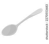 Vector cartoon image of a metal spoon. The concept of cooking and delicious food. An element for your design
