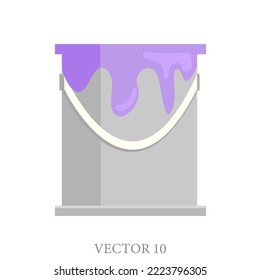 Vector cartoon image of a paint can. A design element for creativity