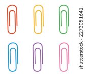 Vector cartoon image of paper clips, rivets and buttons for paper.  Bright educational elements for your design. The concept of study and work.