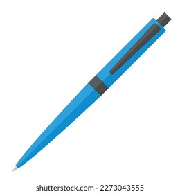 Vector cartoon image of a pen.  Bright educational elements for your design. The concept of study and work.