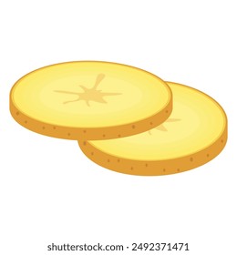 Vector cartoon image of a potato. Food and cooking concept. Root crop grown in the field. Element for your design