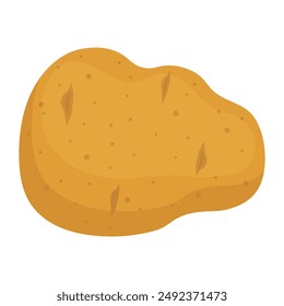 Vector cartoon image of a potato. Food and cooking concept. Root crop grown in the field. Element for your design