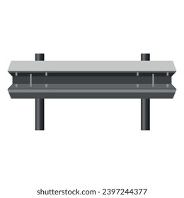 Vector cartoon image of a road divider. Concept of warning signals for pedestrians and drivers. Traffic sign. Safety for children. Elements for your design.