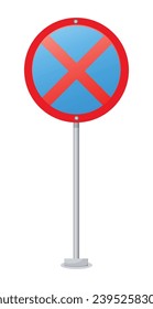 Vector cartoon image of road signs. Driving and traffic rules concept. Elements for your design.