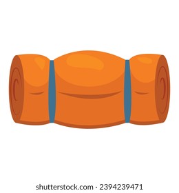 Imagen vectorial de un saco de dormir. Concepto para viajes, acampadas y caminatas en el bosque. Elementos para su diseño.
