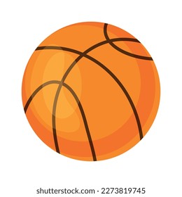 Vector cartoon image of a sports ball. The concept of sports, hobbies and competitions. A useful activity. A bright element for your design.