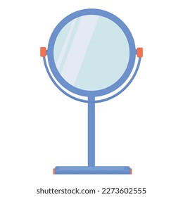 Vector cartoon image of a table mirror. The concept of self-care and cosmetic services. Cute elements for your design.