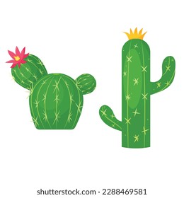 Vector cartoon image of tropical leaves. The concept of summer and a trip. A botanical element for your design.