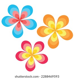 Vector cartoon image of tropical leaves. The concept of summer and a trip. A botanical element for your design.